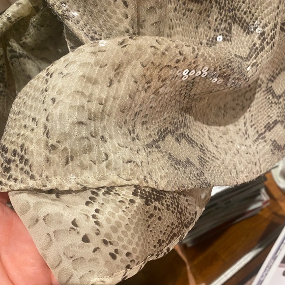 Parker Sequin Python Print Shift Dress - Picture 10 of 14